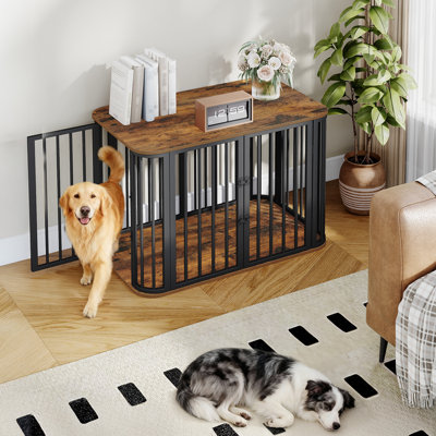 Cage pour chien L 39,4 po, cage en bois pour chien Niche pour chien avec cage d'animal Nice