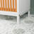 Bathroom Side Cabinet With Bamboo Front & Hamper - Natural/White