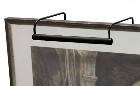 Frame Mounted Picture Light, Black, 7.5" H x 16" W x 8" D