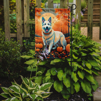 Drapeau de jardin blanc berger allemand