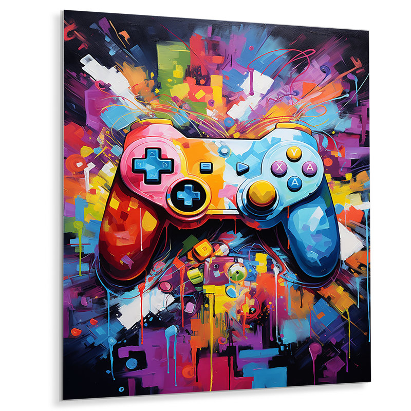 Jeu vidéo Pixel Pop I - jeux vidéo, reproduction d'art sur métal, H 40 po x l 30 po