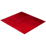 Overdyed Hand-Knotted Wool Modern-Contemporary Red Area Rug 10' 0" x 10' 3"