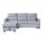 81.5"W Velvet Reversible Sleeper Sectional Sofa With Storage Chaise And Side Pocket-2069693095