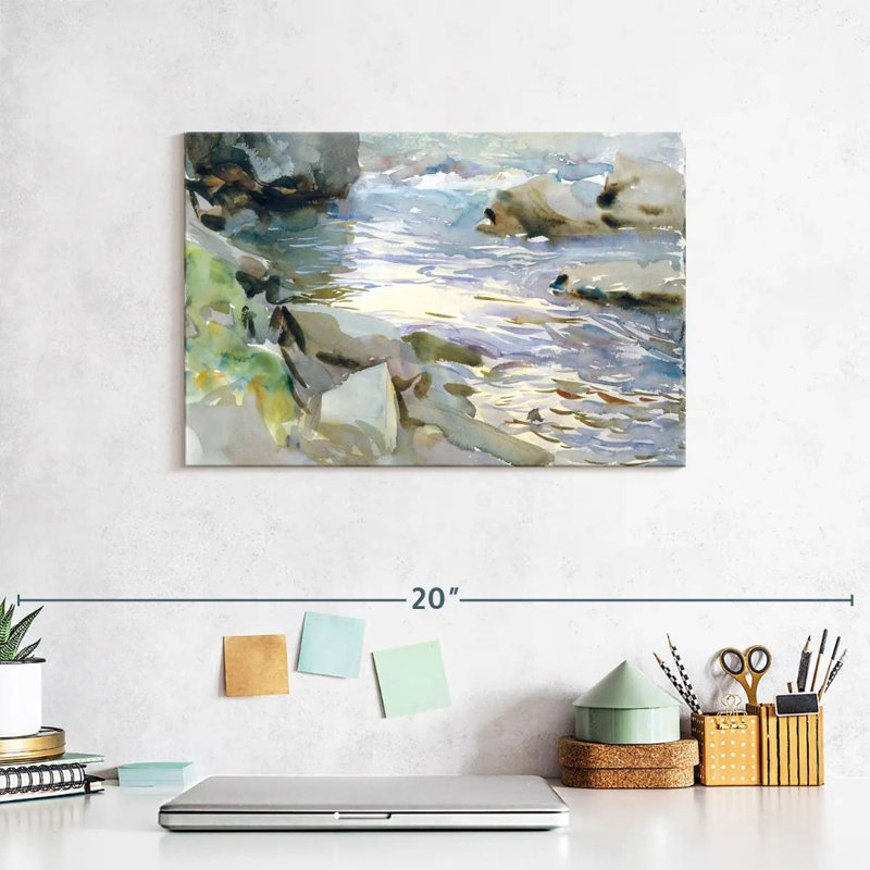 Alvord Stream and Rocks, 1901-1908, H 8 po x l 12 po