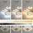 25.5In Ceiling Fan Titanium Gold with Light, Remote Control 3-Colour Temperature, 6-Speed Fanlight