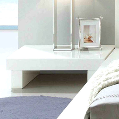 1Pc Nightstand High Gloss Lacquer Coating