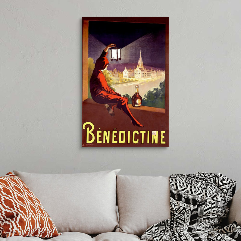 «Benedictine», affiche rétro par Leonetto Cappiello, reproduction d'art sur toile flottante Leonetto Cappiello, Toile tendue