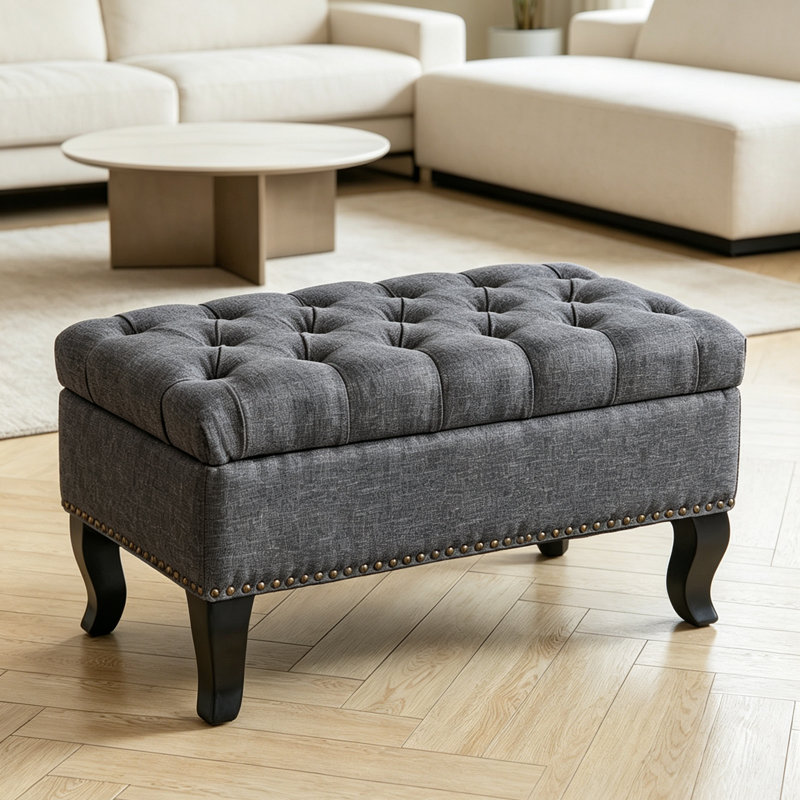 Linen Upholstered Bench