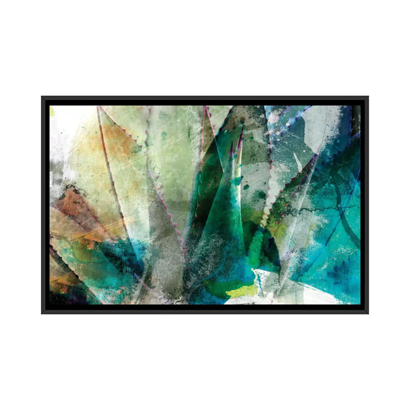«Agave Abstract II», reproduction d'impression sur toile tendue, H 18 po x l 26 po x P 1,5 po, Toile avec cadre noir