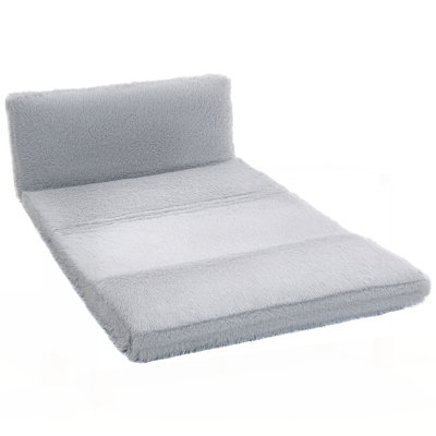 Bean Bag Floor Sofa Bed, Contemporary Plush Wide Folding Floor Mattress, Foam Filling Wall Couch Sleeper