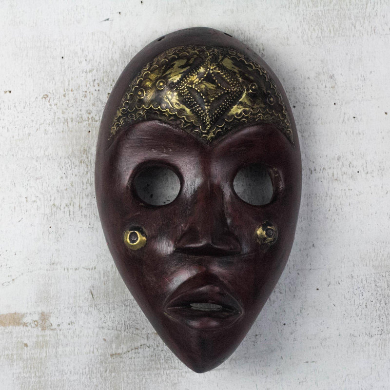 Masque de bois africain Bungalow Rose male Dan