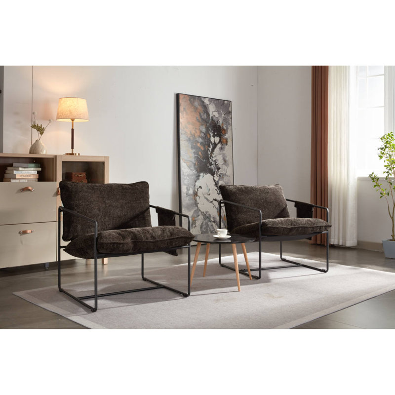 2 chaises dans 1 boîte, fauteuil suspendu rembourré, Gris foncé, Noir