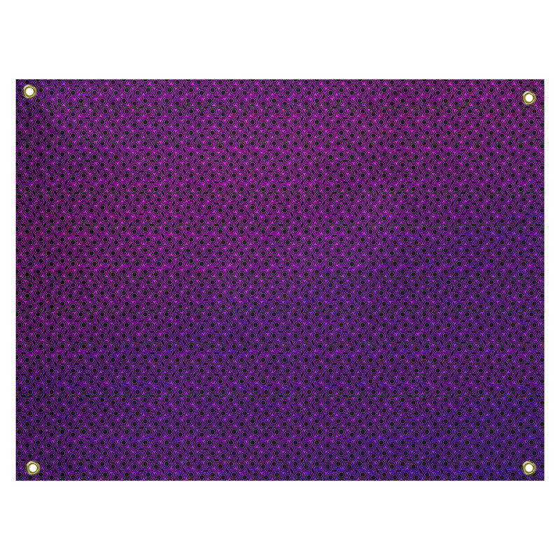 Tapisserie murale en polyester à treillis hexagonal, H 54 po x l 63,5 po, Mauve