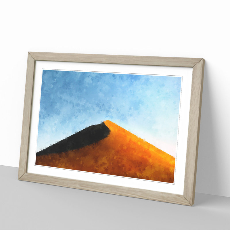 Sand Dune Mountain in Namibia - Picture Frame Graphic Art, Oak Framed, 36cm H x 48cm W x 2cm D