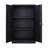 Black Metal Folding Storage Cabinet - Locking Doors, Adjustable Shelf, Filing Function For Home/office/school/garage