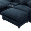 Canapé modulaire en chenille de 111 po avec deux repose-pieds amovibles, deux ports USB, deux porte-gobelets et une grande boîte de rangement pour le salon-2097476789
