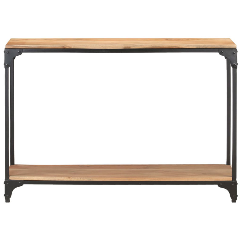Console Table 43.3"x11.8"x29.5" Solid Reclaimed Wood, Brown/Green/Natural