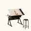 Bureau de dessin réglable avec tabouret et 2 tiroirs pour le bureau personnel-1349569580