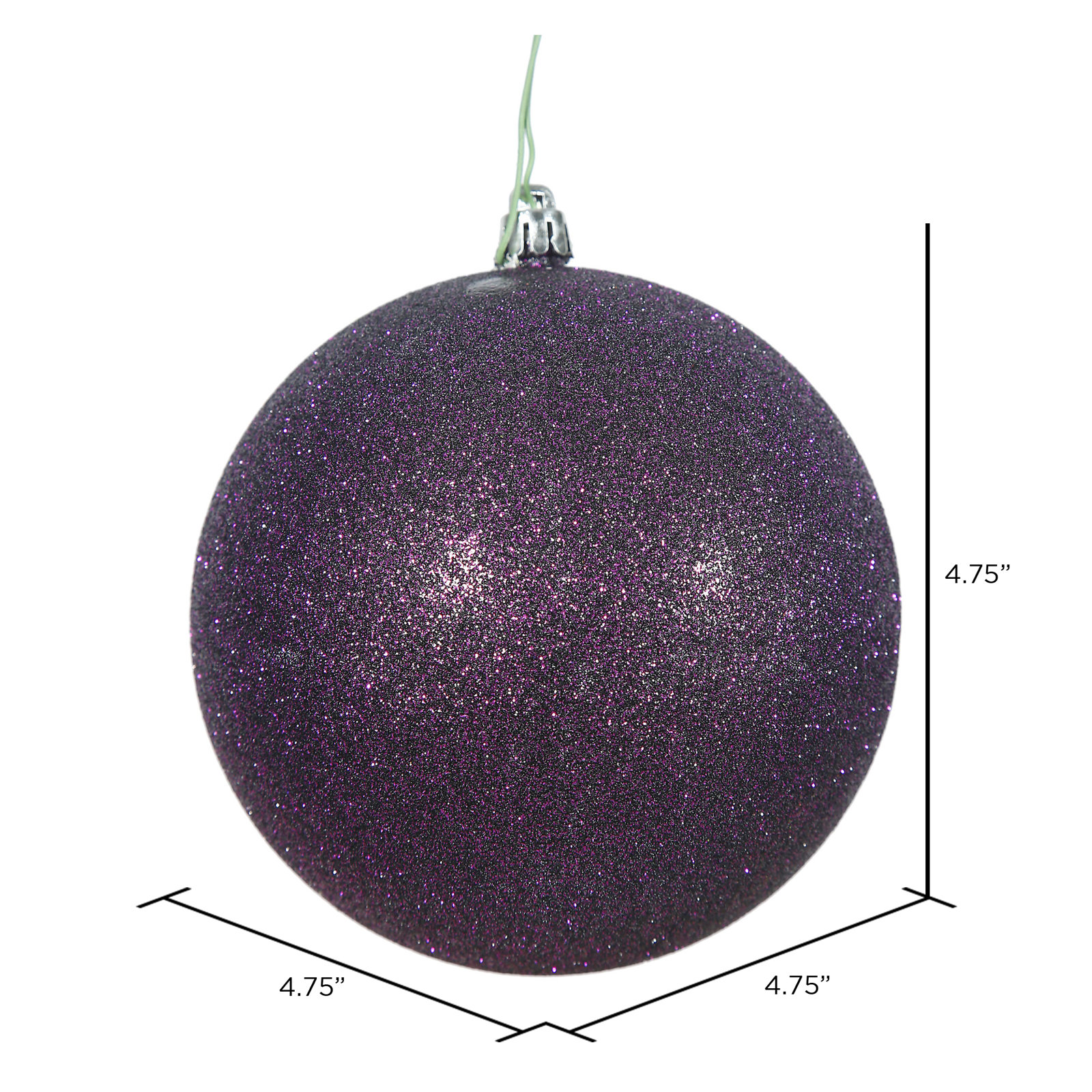 Holiday Décor Ball Ornament, Plum