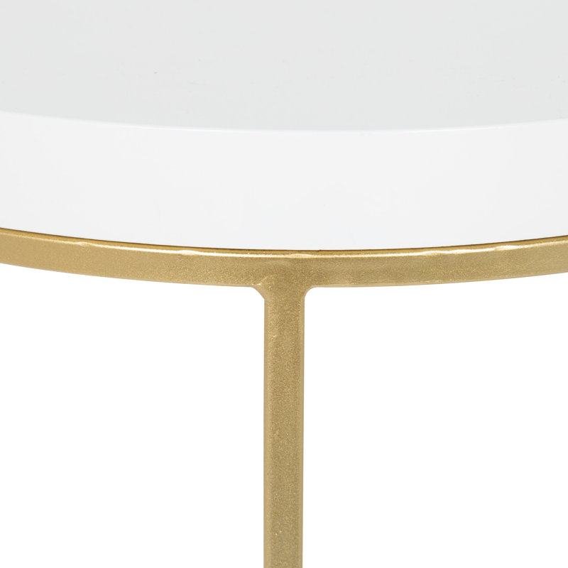 Scheidt Nesting Tables, White, Gold