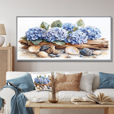 Domoni hortensias et bois flottant