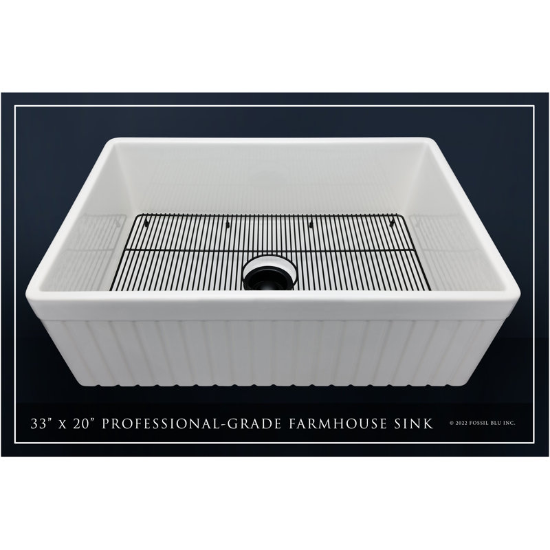 Luxury Solid Fireclay Farmhouse Sink, Matte Black Accessories