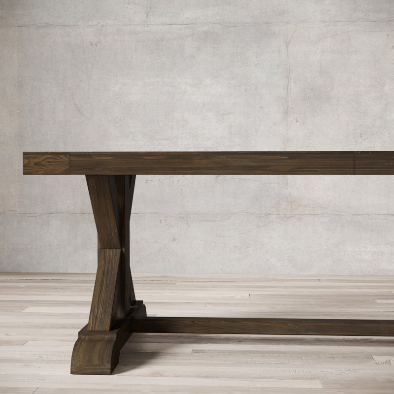 Yisela Teak Solid Wood Dining Table, 40" W x 120" L, Salvage Espresso, Salvage Espresso