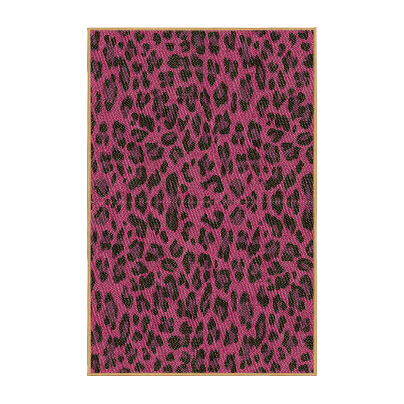 Tapis en laine noir / brun / rose, Rectangle 8 pi x 12 pi