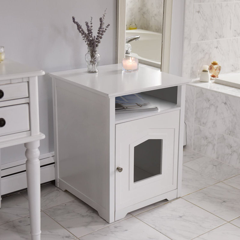 Enceinte de litière en bois Milla, H 25,2 po x l 19,9 po x P 20,9 po