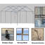 Abri d'auto 10 x 20 pi -, fenêtres ventilées avec cadre galvanisé imperméable, facile à assembler