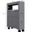 Armoire de rangement roulante grise pour maximiser l'espace