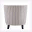 Fauteuil demi-tonneau rembourré à rayures