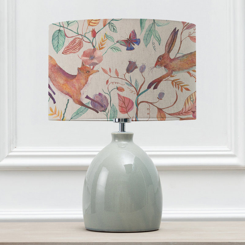 Leaping Into The Fauna Ceramic Table Lamp