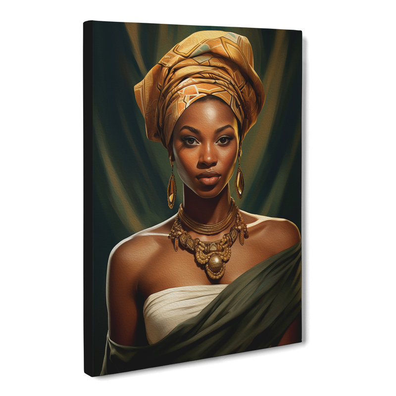 African Woman Classicism - No Frame Print, 60cm H x 40cm W x 3cm D