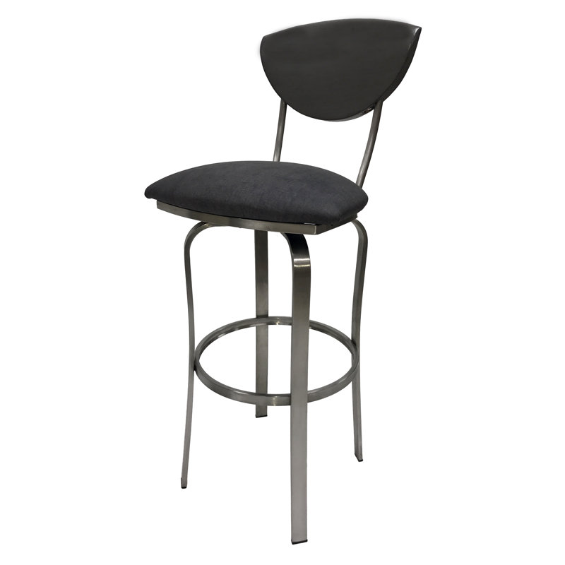 Tabouret de bar et de comptoir Mccracken, Gris, Très haut (siège d’une hauteur de 35 po)
