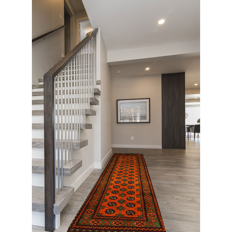 Tapis orange brûlé Dev 2 pi 8 po x 9 pi 8 po
