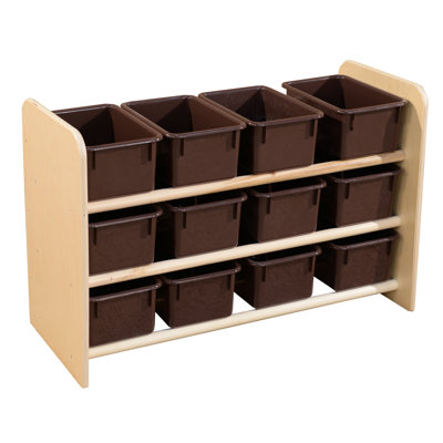See-All Double Sided 12 Compartment Shelving Unit