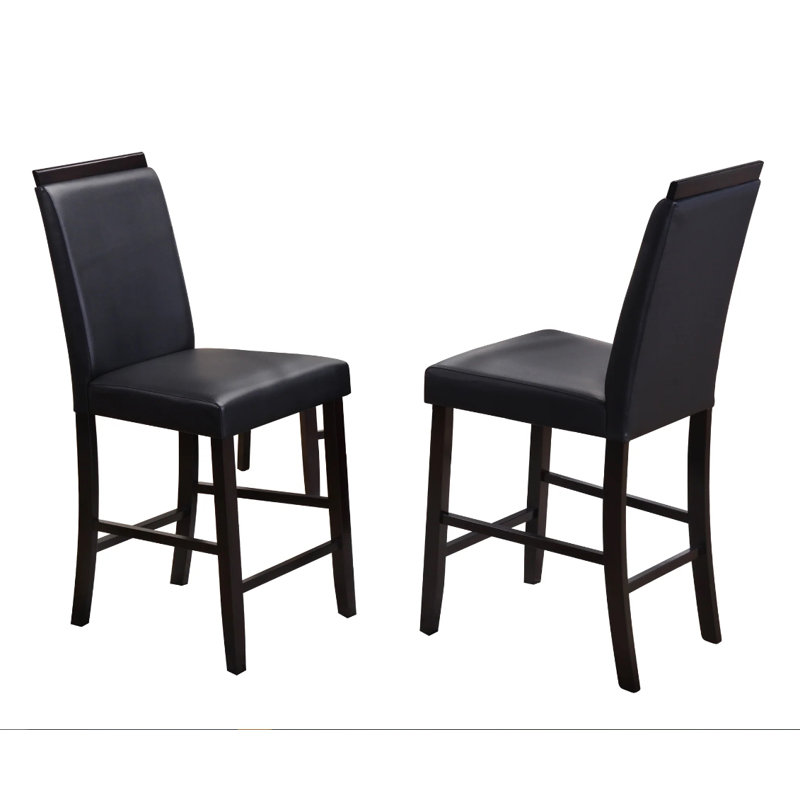 Damon 24" Counter Parsons Dining Chairs, Set of 2, Black