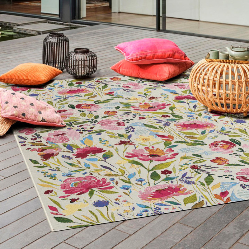 Firman Beachcrest Home Buttercup Wygant Indoor/Outdoor Area Rug, Rectangle 6'1" x 9'