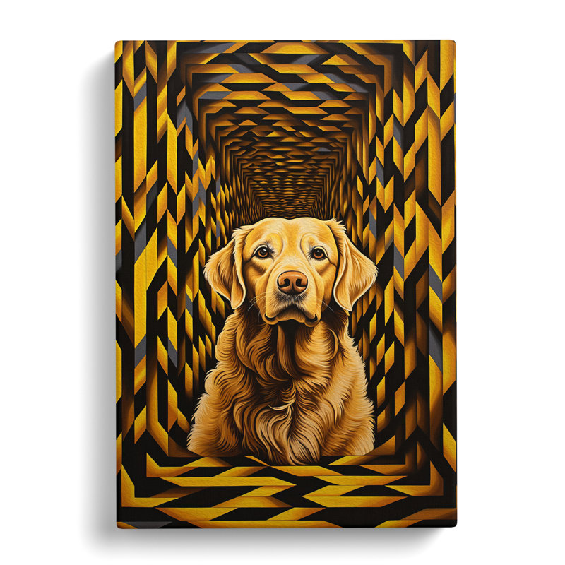 Golden Retriever Op No.2 - Wrapped Canvas, 50cm H x 35cm W x 3cm D