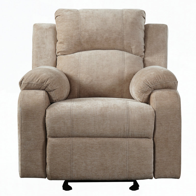 Fauteuil inclinable manuel en chenille avec 3 positions réglables, coussin en mousse souple