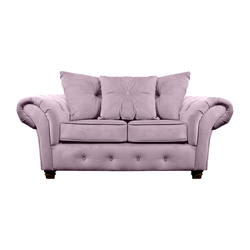 Lila 2 Seater Velvet Sofa, Dusky Pink