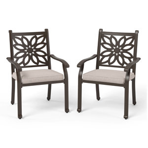 Angelleigh Patio Dining Armchair with Cushion