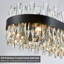 Lustre carré clair / rectangulaire en cristal à intensité variable-346649503-352261666