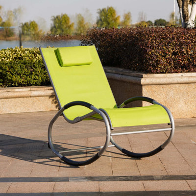 Outdoor Aishi Rocking Metal Chair with Cushions