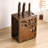 Teak Carved Retro Style Kitchen Knife Storage Rack - Sturdy, Moisture-Proof, Elegant And Practical