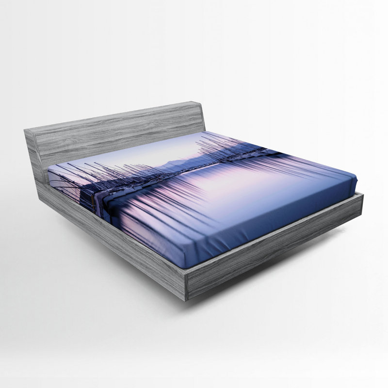 Microfiber Patterned Fitted Sheet, Queen Fitted Sheet