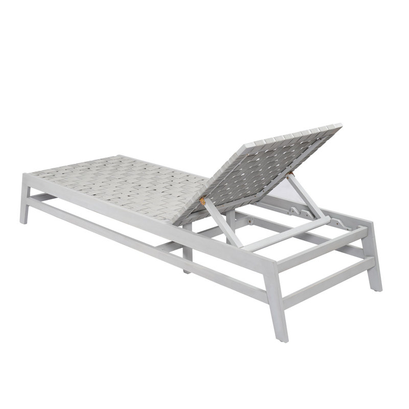 Outdoor Rope Chaise Lounge, Gray