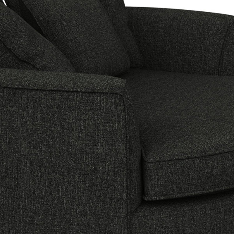Fauteuil demi-tonneau en polyester de 61 po Ashonte Anjuan, Étain Giovanna