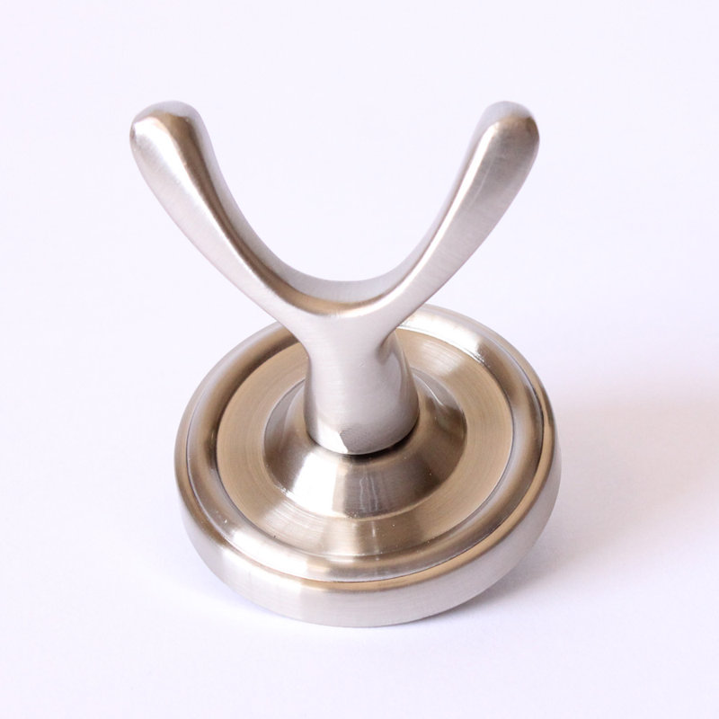 Midtowne Wall Mounted Robe Hook, Satin Nickel